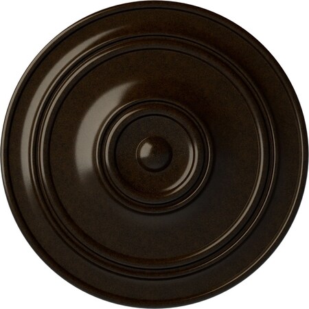 Ekena Millwork Small Classic Ceiling Medallion (Fits Canopies up to 10"), Hand-Painted Bronze, 40 1/4"OD x 3 1/8"P CM40CLBZS